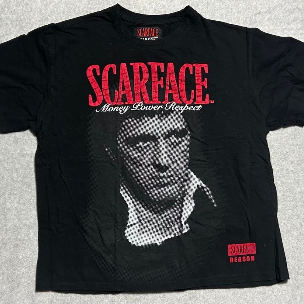 Scarface X Reason Money Power Respect Men's XL Black at Shirt